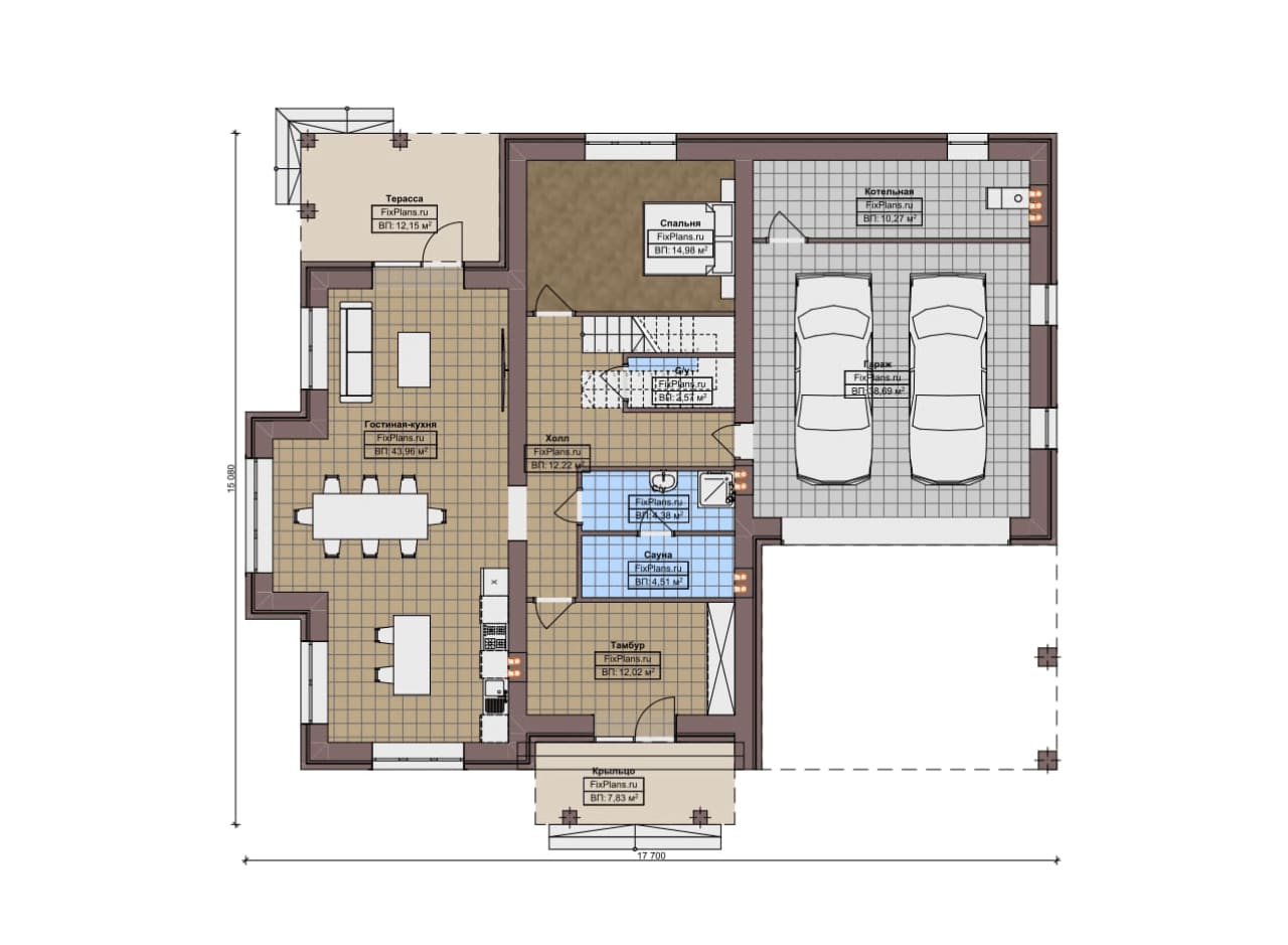 Планировка Двухэтажный дом F-10205