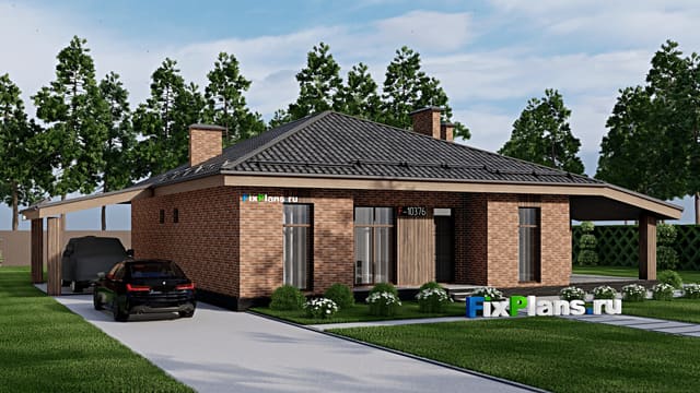 Одноэтажный дом F-10376