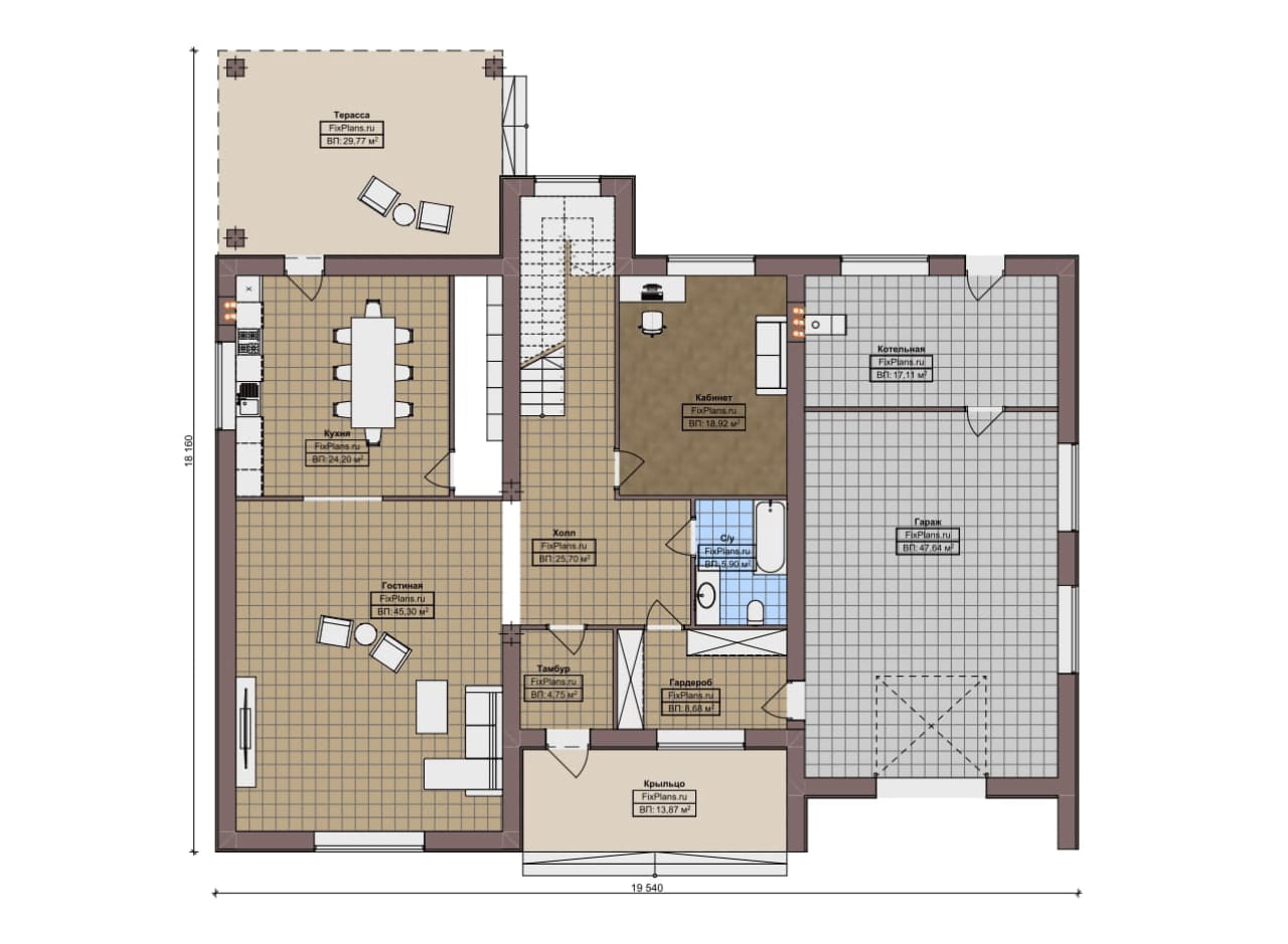 Планировка Двухэтажный дом F-10718